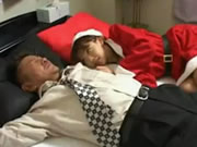 Masturbação de menina de Natal japonesa